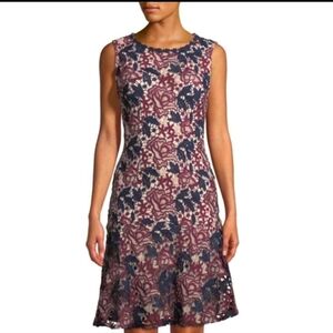Karl Lagerfeld Crochet Knit Fully Lined Dress NWOT